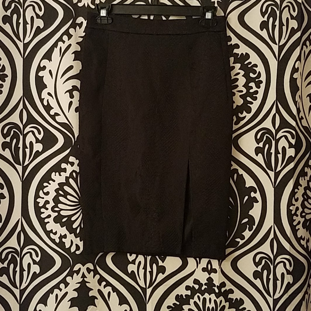 Black snakeskin print skirt
